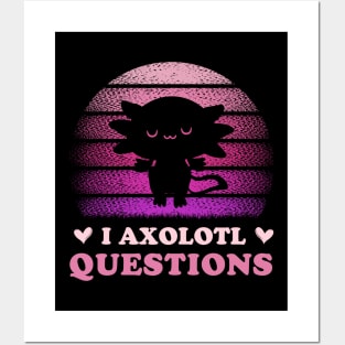 Funny I Axolotl Questions Men Women Kid Posters and Art